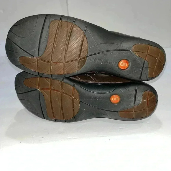 Clark’s Unstructured Un. Loop slip on Brown leather comfort shoes embell… - Picture 6 of 9